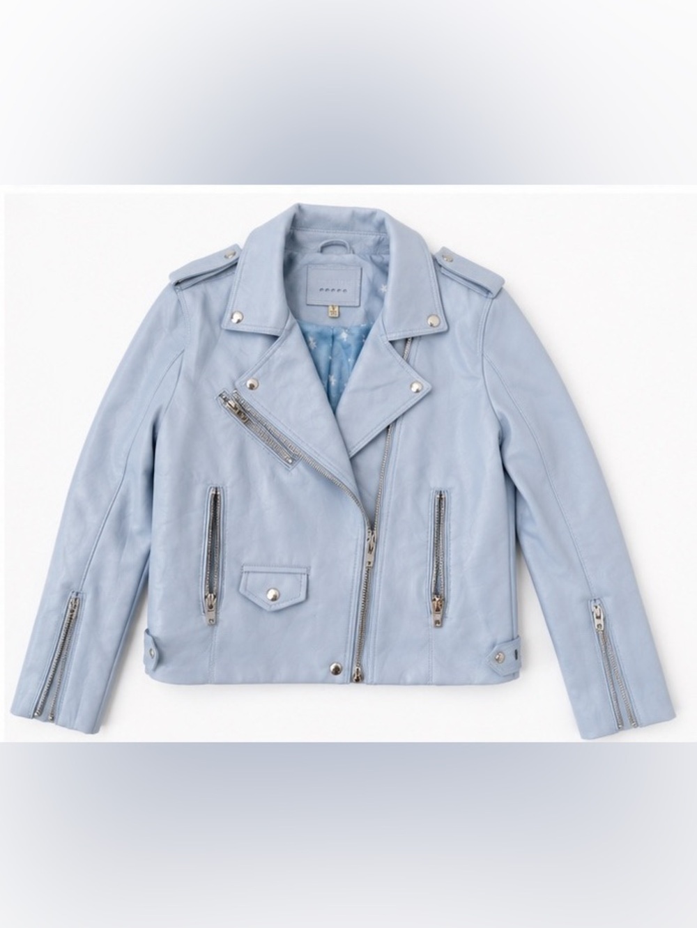 BLANKNYC Baby Blue Moto Jacket – Size Small